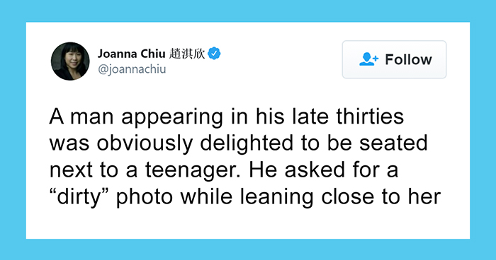 Creepy Man Gets Seated Next To A Teen On A Plane, Luckily Another Passenger Overhears His Harassment