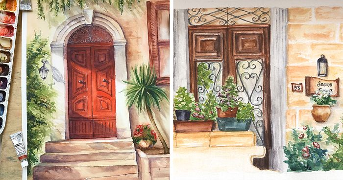 Malta Is One Of My Favorite Countries So I Decided To Paint Its Beautiful Scenery In Watercolor (12 Pics)