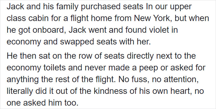 Man Gives Up His First-Class Seat To An 88 Y.O. Lady, Making Her Dream Come True
