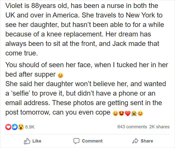 Man Gives Up His First-Class Seat To An 88 Y.O. Lady, Making Her Dream Come True Man Gives Up His First-Class Seat To An 88 Y.O. Lady, Making Her Dream Come True