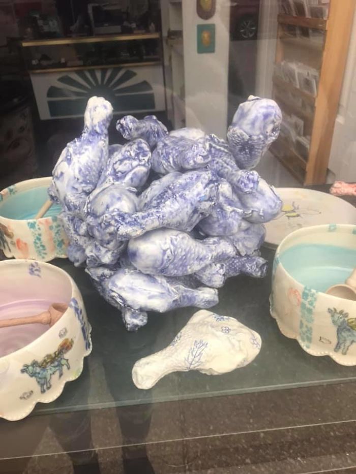 Never Have I Ever Seen Porcelain Chicken Wings, Let Alone In Mass Proportions... New Harmony, Indiana