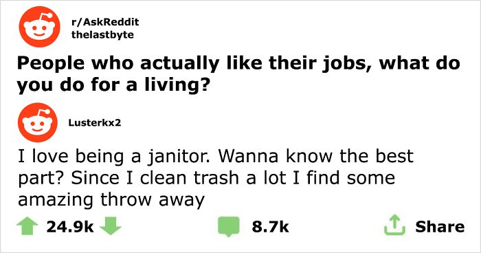 People Who Actually Like Their Jobs Are Asked What They Do, A Janitor Responds With A Surprisingly Wholesome Story