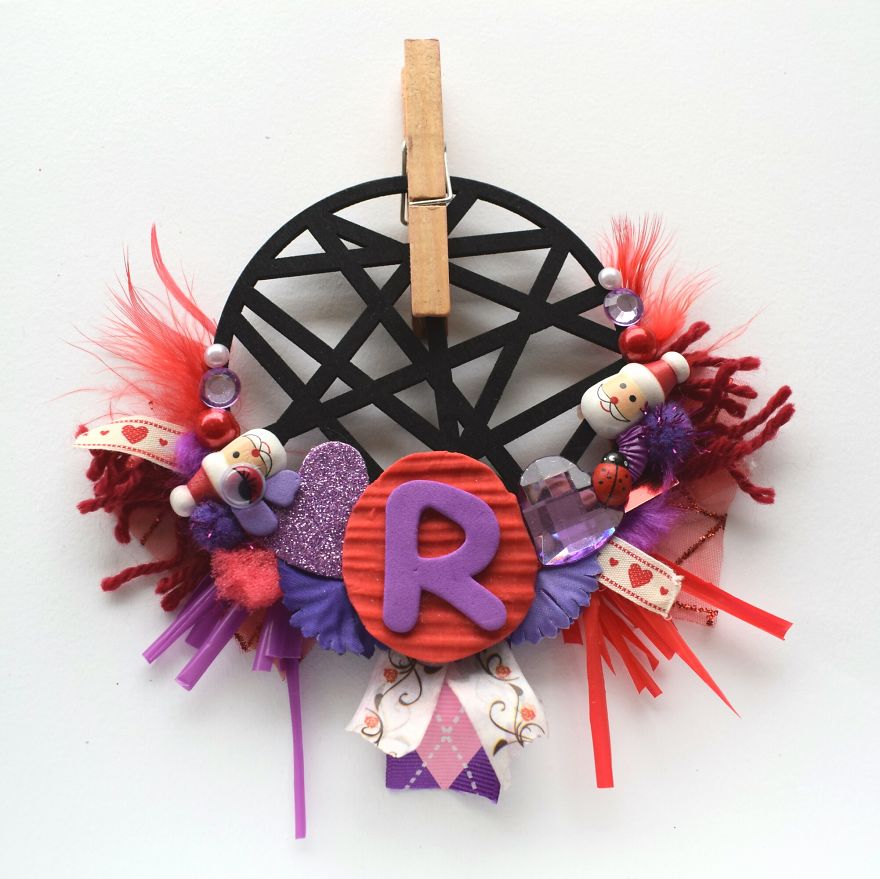 Violet R Initial Centerpiece