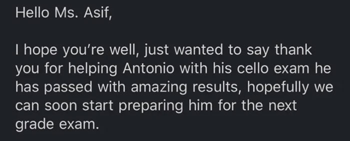 Cello Teacher Receives Racist 'Thank You' E-mail From Student's Mom, Responds By Explaining The Reason Behind 'Ethnic Stench' Cello Teacher Receives Racist 'Thank You' E-mail From Student's Mom, Responds By Explaining The Reason Behind 'Ethnic Stench'