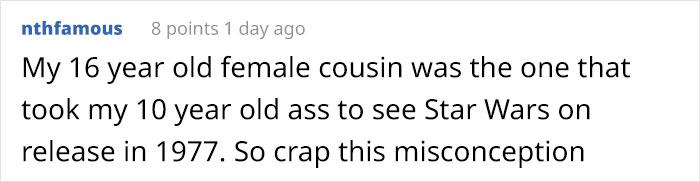 Person Destroys The 'Women Didn't Grow Up On Star Wars The Way Men Did' Myth With A Badass Real Life Example Person Destroys The 'Women Didn't Grow Up On Star Wars The Way Men Did' Myth With A Badass Real Life Example