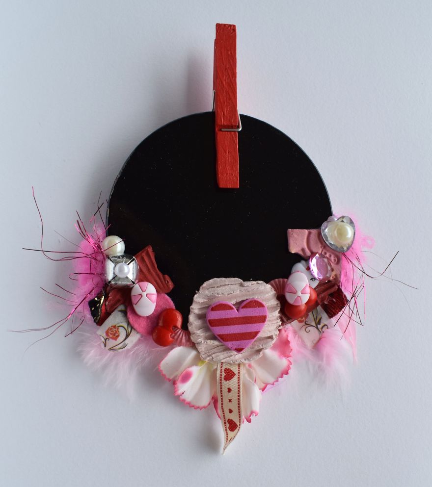 Striped Heart Centerpiece