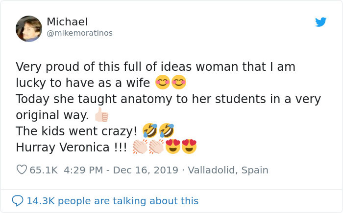 Teacher Gives Anatomy Lesson In A Full-Body Suit That Maps Out The Human Body In Sharp Detail