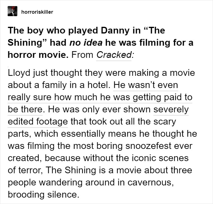 Turns Out The Child Actor Playing Danny In &ldquo;The Shining&rdquo; Had No Clue They Were Filming A Horror Movie