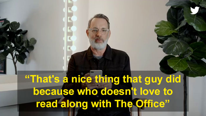 Tom Hanks Reacts To Some Of The Nicest Tweets, And It's What The World Needs Right Now Tom Hanks Reacts To Some Of The Nicest Tweets, And It's What The World Needs Right Now