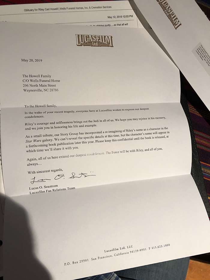 Lucasfilm Immortalized The Hero Fan 21-Year-Old Who Died Stopping A School Shooter As A Jedi