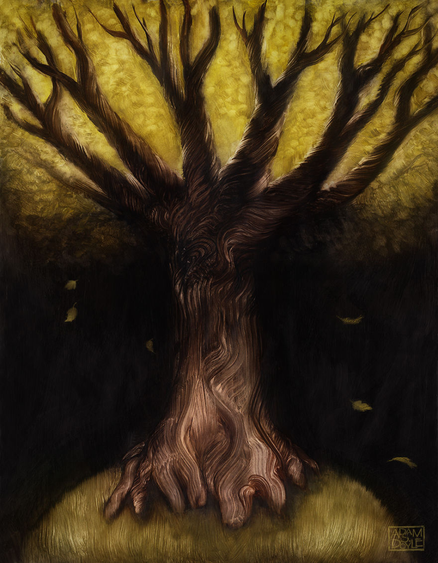 I Paint Night Fall Trees