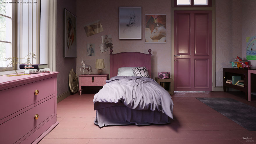 Interior Designers Show How 6 Iconic Cartoon Characters' Bedrooms Would Look In Real Life