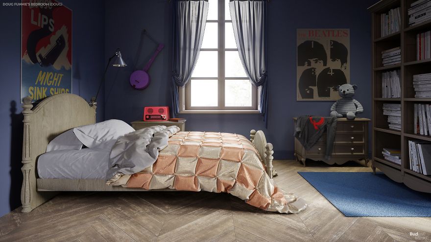 Interior Designers Show How 6 Iconic Cartoon Characters' Bedrooms Would Look In Real Life Interior Designers Show How 6 Iconic Cartoon Characters' Bedrooms Would Look In Real Life
