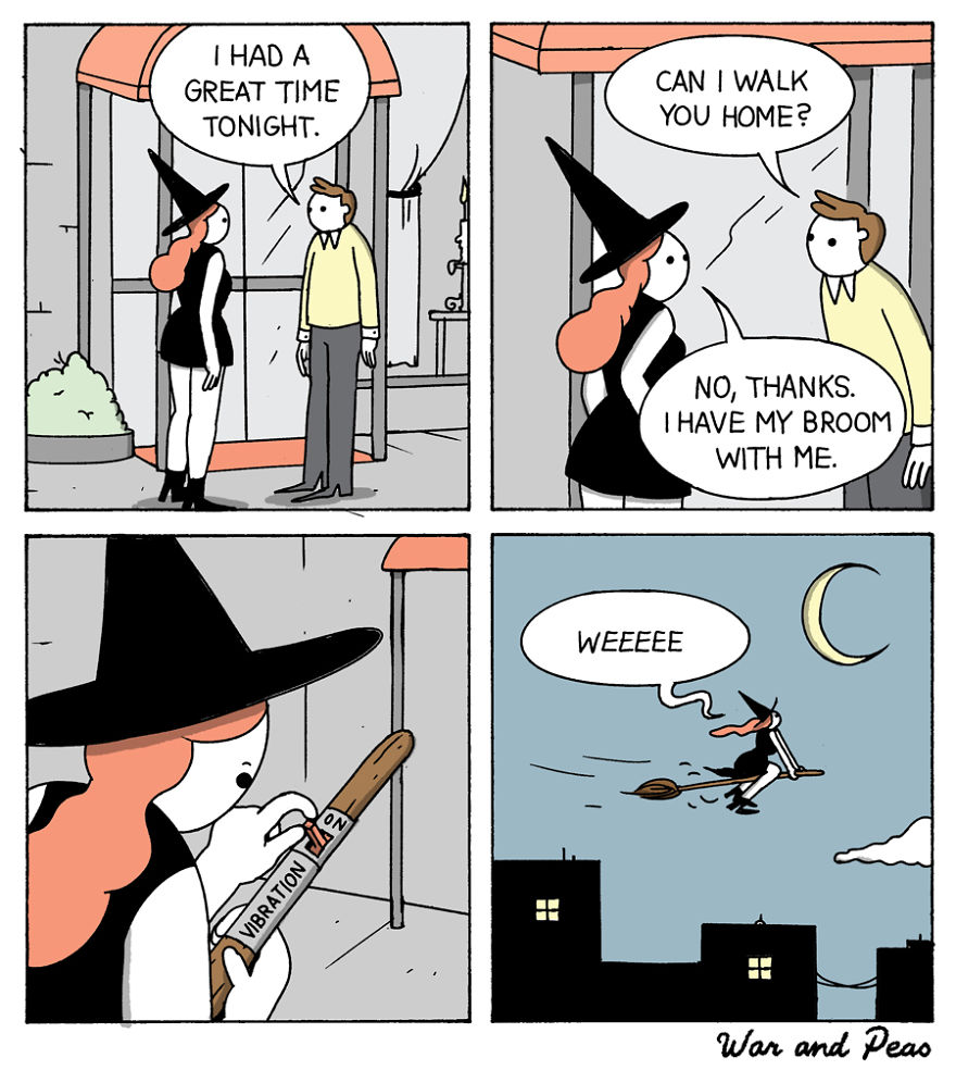 Hilarious, Dark And Relatable Comic Strips By War And Peas