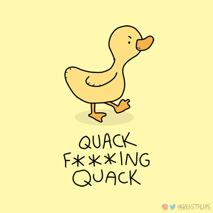 I Decided To Get Myself Out Of A Creative Rut This Year By Promising To Draw One Grumpy Animal Every Single Day