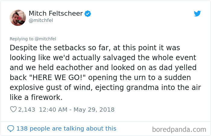 This Guy’s Grandmother’s Ashes Got Scattered By Jetskis And It’s As Bad As It Sounds This Guy’s Grandmother’s Ashes Got Scattered By Jetskis And It’s As Bad As It Sounds