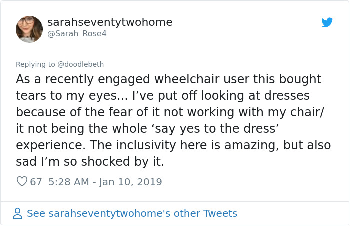 Bridal Shop Goes Viral For Putting Up A Wheelchair-Bound Mannequin