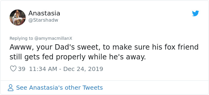 Dad Leaves A Detailed Feeding Schedule To Keep This 'Random' Fox Happy While He's Away, His Daughter Thinks He Lost It Dad Leaves A Detailed Feeding Schedule To Keep This 'Random' Fox Happy While He's Away, His Daughter Thinks He Lost It