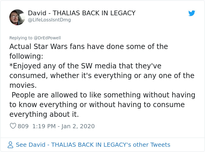 Obnoxious Star Wars Fandom “Gatekeeper” Is Told Off By The Co-Writer Of Star Wars Books