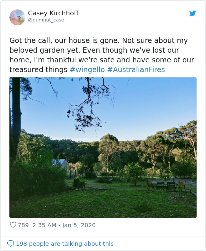 Australian Woman Shares Photos After Fires Destroyed Her House, But Left Her Garden Untouched