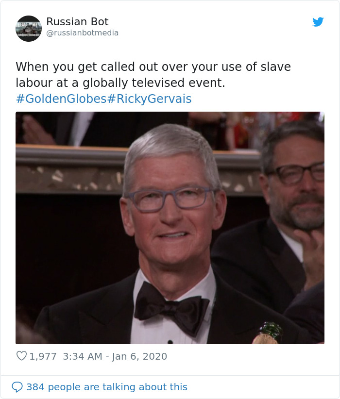 Hollywood Did Not Appreciate Ricky Gervais Roasting Them With His Golden Globes Monologue