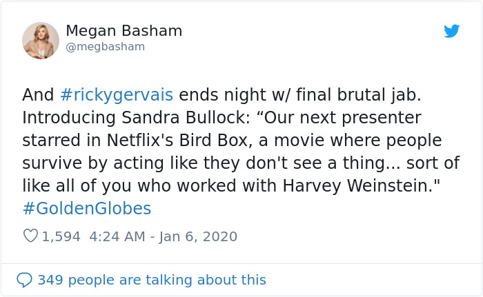 Hollywood Did Not Appreciate Ricky Gervais Roasting Them With His Golden Globes Monologue Hollywood Did Not Appreciate Ricky Gervais Roasting Them With His Golden Globes Monologue