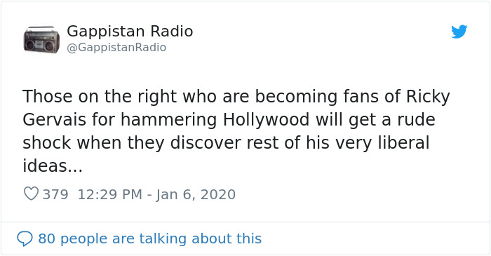 Hollywood Did Not Appreciate Ricky Gervais Roasting Them With His Golden Globes Monologue Hollywood Did Not Appreciate Ricky Gervais Roasting Them With His Golden Globes Monologue