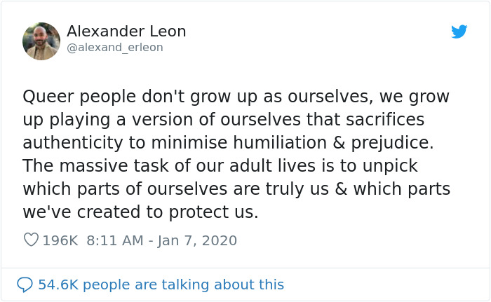 Twitter Thread About How Queer People Are Forced To Create Defense Mechanism And Sacrifice Authenticity Goes Viral Twitter Thread About How Queer People Are Forced To Create Defense Mechanism And Sacrifice Authenticity Goes Viral