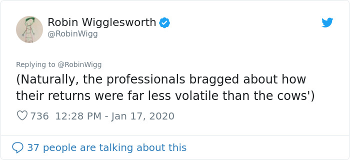 Norwegian TV Tests The Judgement Of Professional Stockbrokers Against Astrology, Beauty Bloggers, And Cow Poop