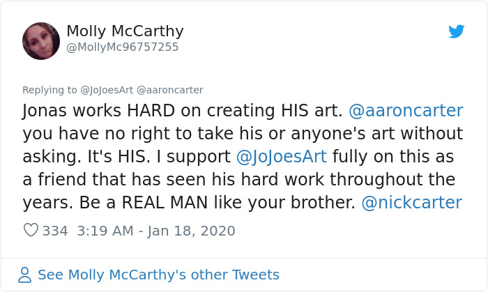 Artist Calls Out Aaron Carter For Ripping Off His Artwork To Promote Merch, And His Reply Is Even Worse Than The Stealing Artist Calls Out Aaron Carter For Ripping Off His Artwork To Promote Merch, And His Reply Is Even Worse Than The Stealing