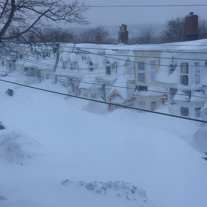 Somewhere Under All This Is A Row Of Cars And Front Doors. This Is Going To Take A While