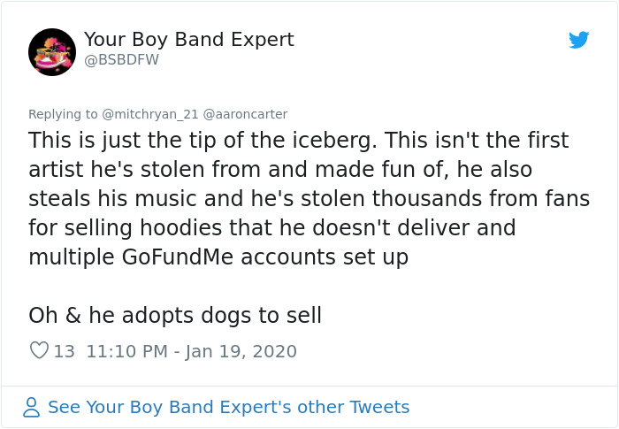 Artist Calls Out Aaron Carter For Ripping Off His Artwork To Promote Merch, And His Reply Is Even Worse Than The Stealing Artist Calls Out Aaron Carter For Ripping Off His Artwork To Promote Merch, And His Reply Is Even Worse Than The Stealing