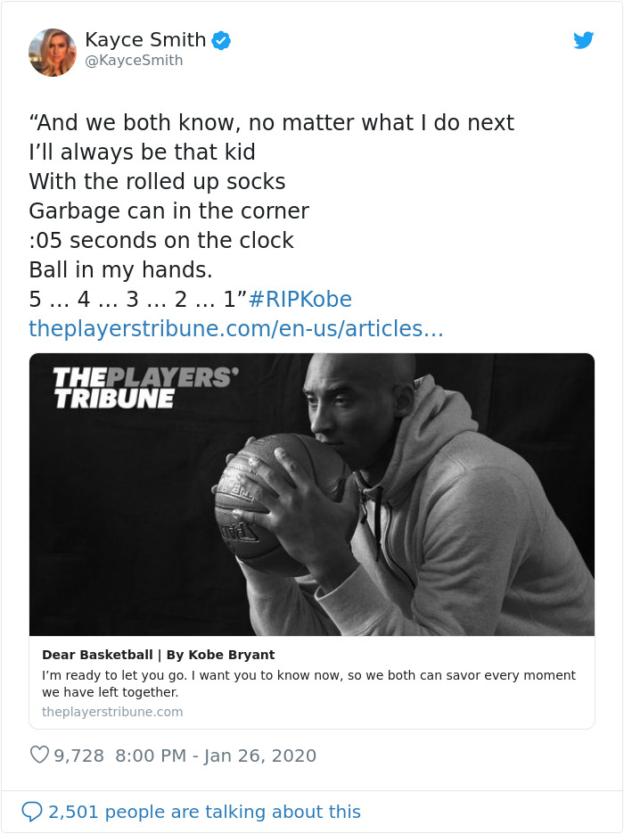 Fans All Over The World Are Sharing Kobe Bryant's Moving Oscar-Winning Animation 'Dear Basketball'