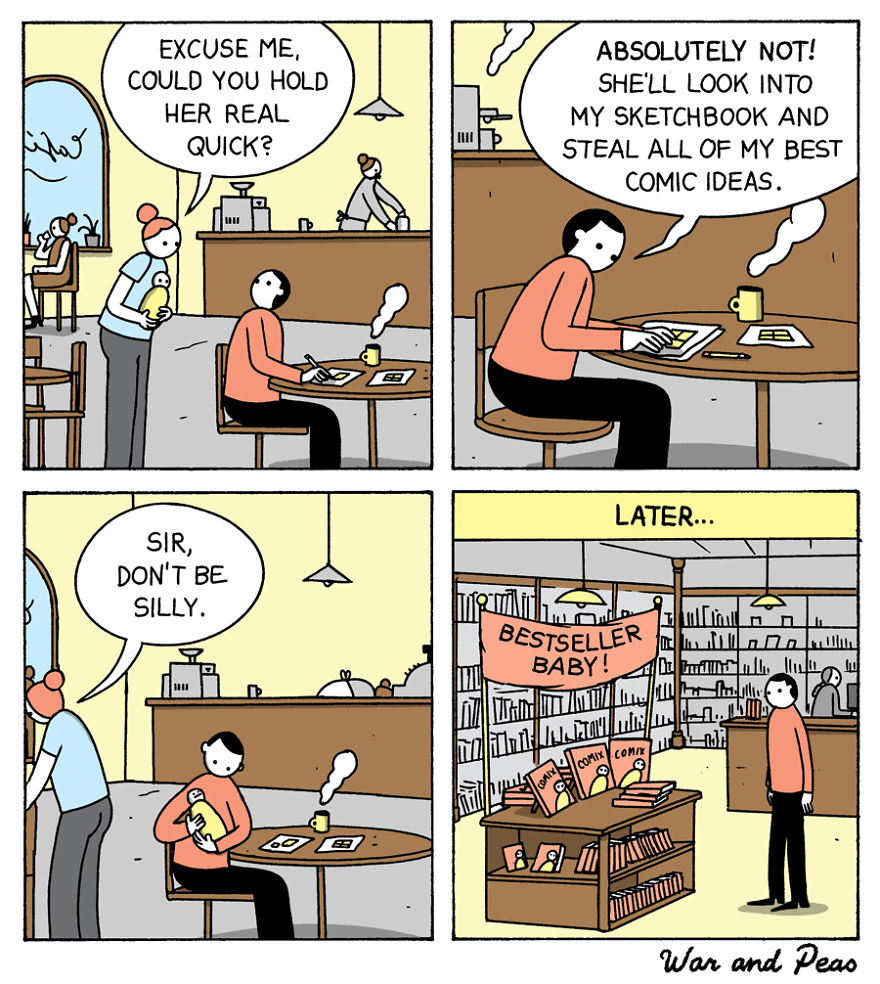 Hilarious, Dark And Relatable Comic Strips By War And Peas