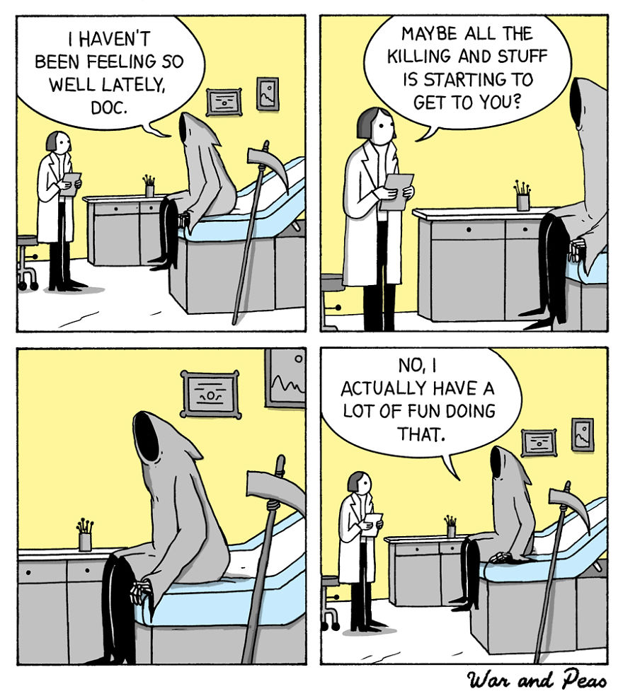 Hilarious, Dark And Relatable Comic Strips By War And Peas