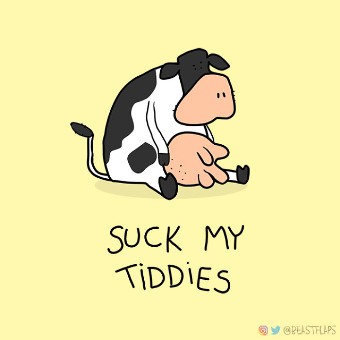 I Decided To Get Myself Out Of A Creative Rut This Year By Promising To Draw One Grumpy Animal Every Single Day