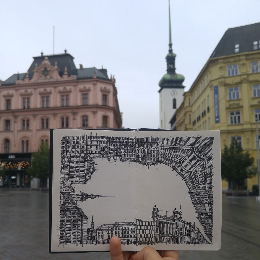 Loved To Play With Perspectives And Angles For This Composition Of Brno's Old Town, Czech Republic