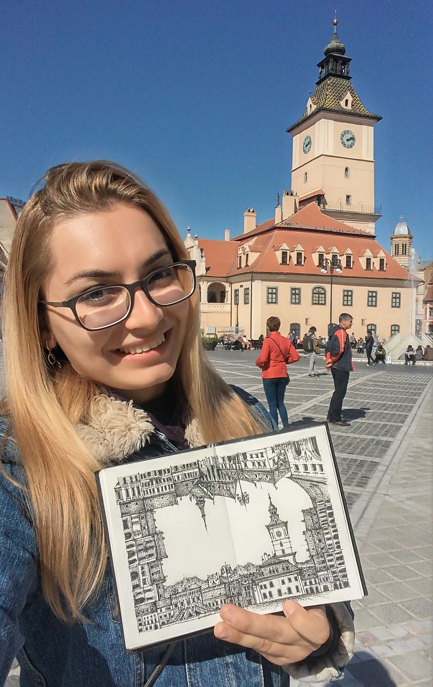 Greetings From The Beautiful Council Square In Brasov, Transylvania, Romania