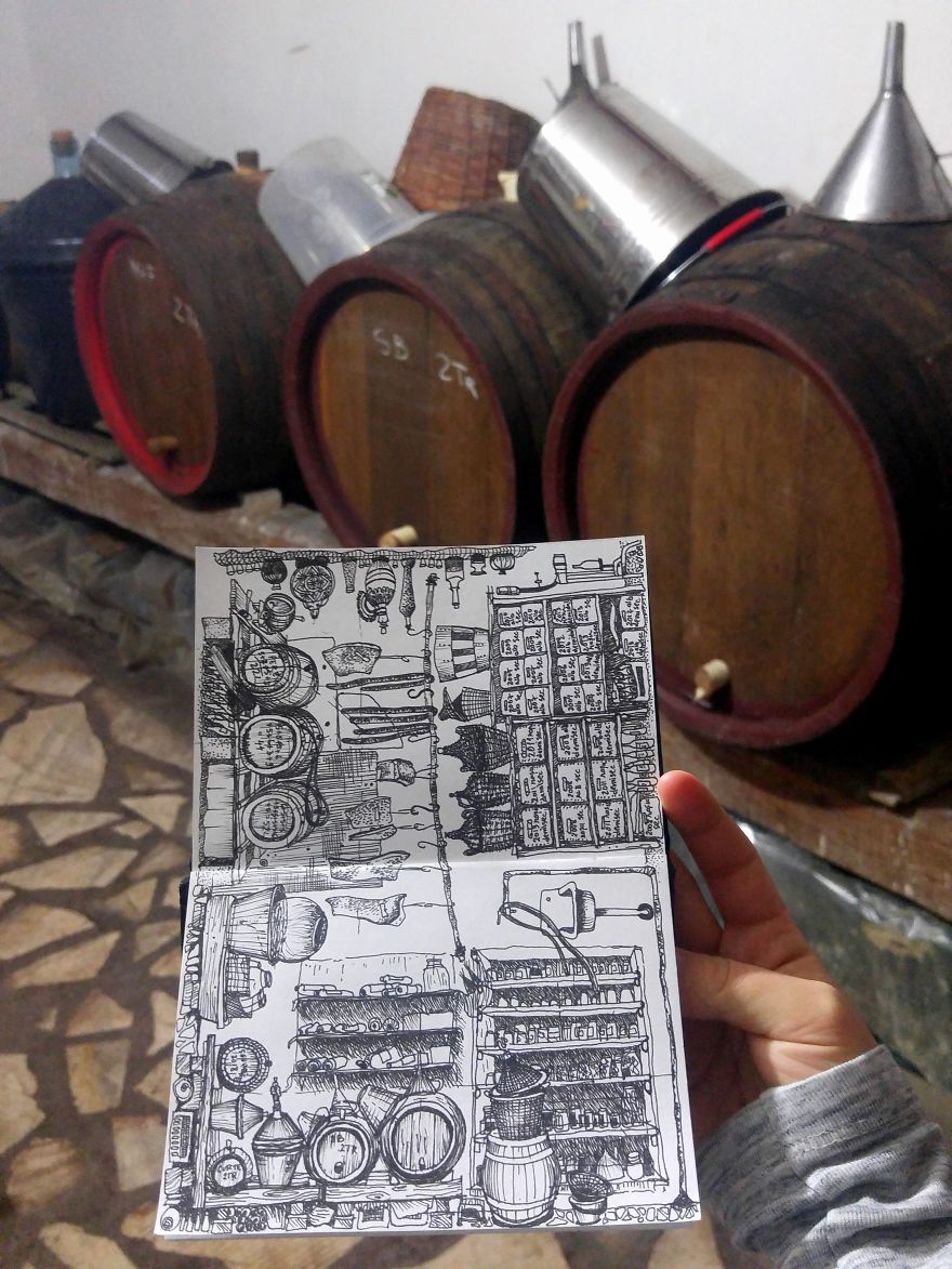 An Intricate Representation Of A Small Family Winery Will All Its Goodies In Transylvania, Romania