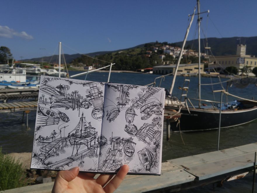 I Just Loved The Two Faces Of Poros Island, Greece- One For The Tourist Eye, Full Of Bars And Restaurants And One For The Locals Where I Found This Fishing Village With Each Boat Looking Unique