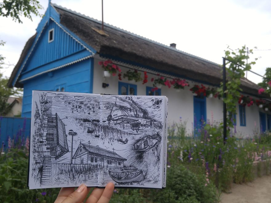 This Remote Village In Romania Is Part Of The Unesco Heritage Site Of Danube Delta Where There Are So Many Beautiful Blue & White Houses