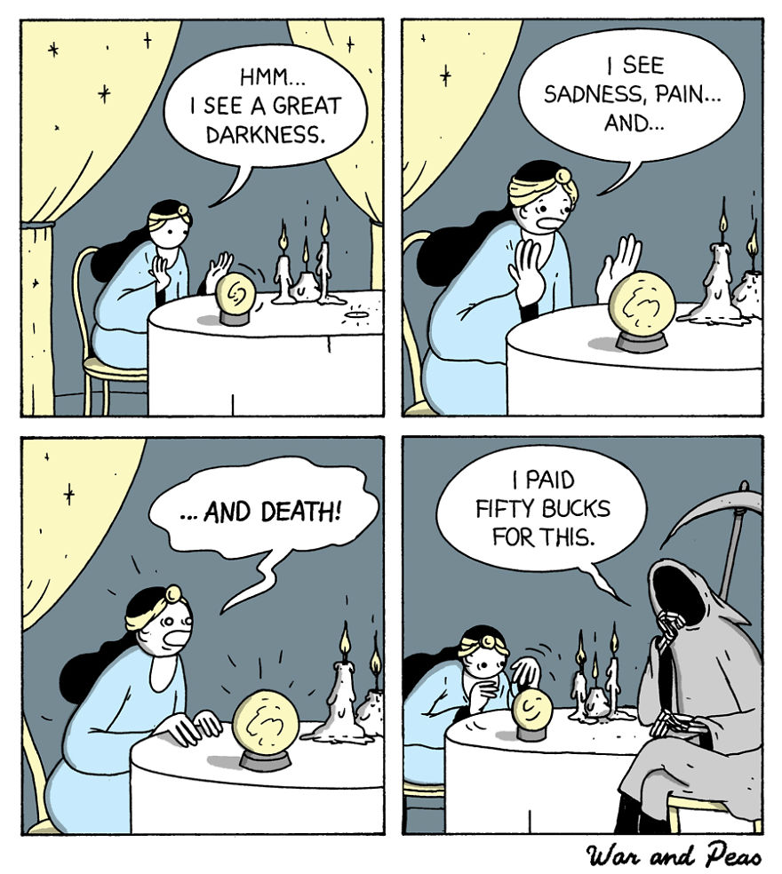 Hilarious, Dark And Relatable Comic Strips By War And Peas