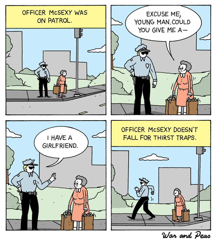 Hilarious, Dark And Relatable Comic Strips By War And Peas