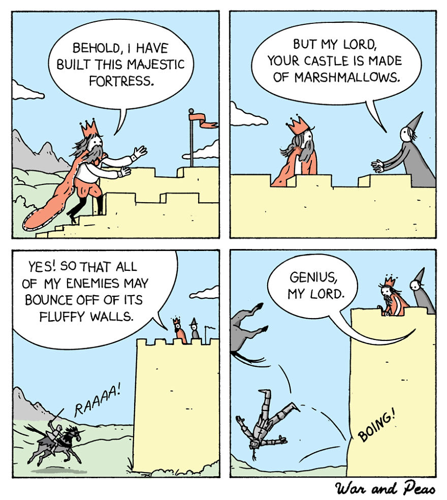 Hilarious, Dark And Relatable Comic Strips By War And Peas