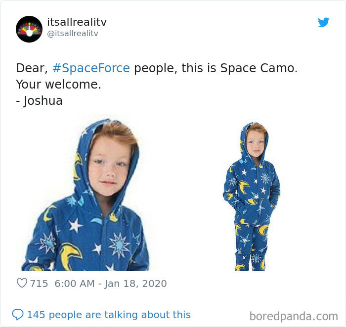 The US Space Force Reveals Its New Camouflage Uniform, People Offer More Suitable Alternatives The US Space Force Reveals Its New Camouflage Uniform, People Offer More Suitable Alternatives
