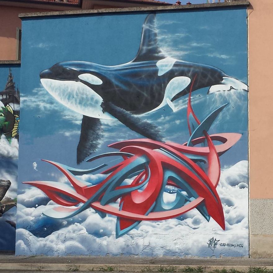 This Street Performer Beautifies The Walls And Empty Spaces Of His City With His Stunning 3D Art.