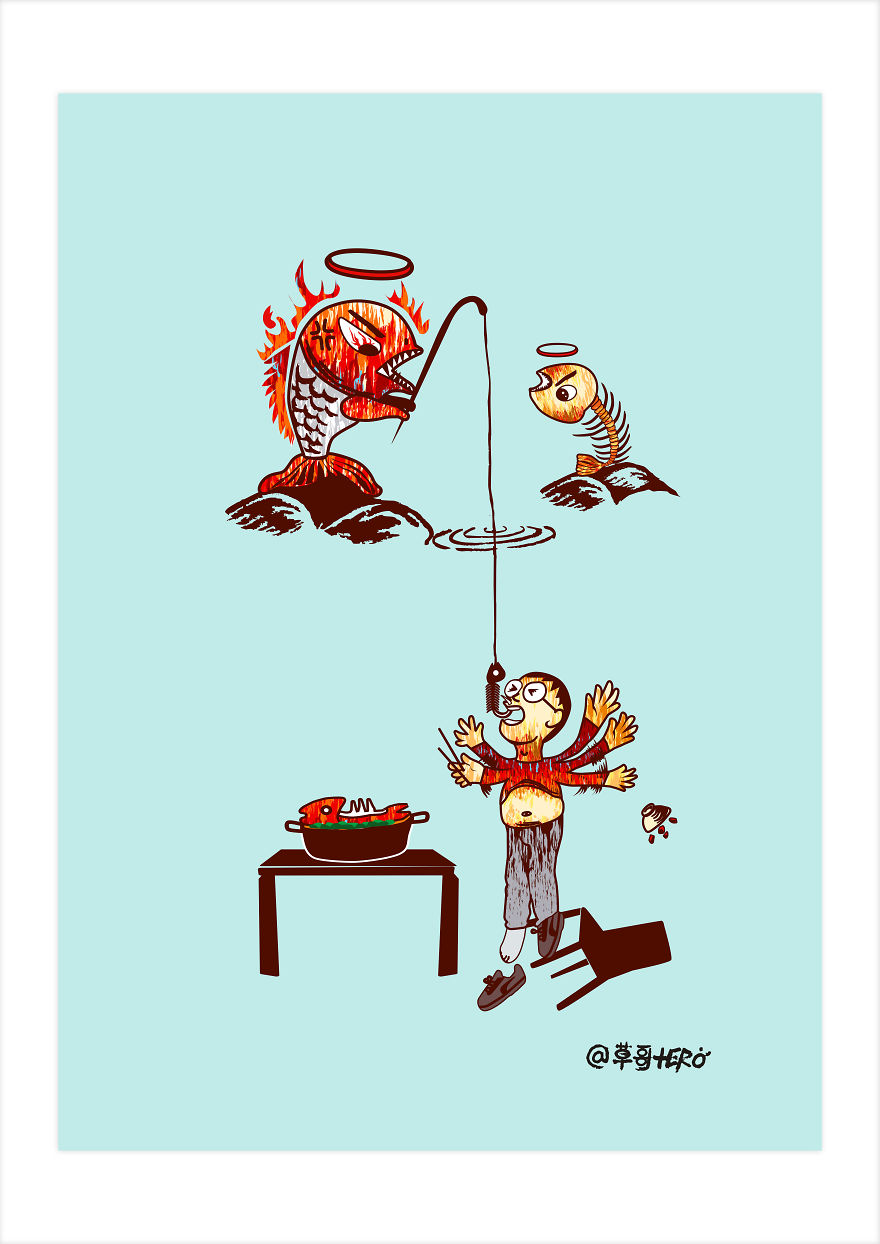 I've Reimagined The Boring Ordinary Life Situations From Very Dark And Humorous Perspectives