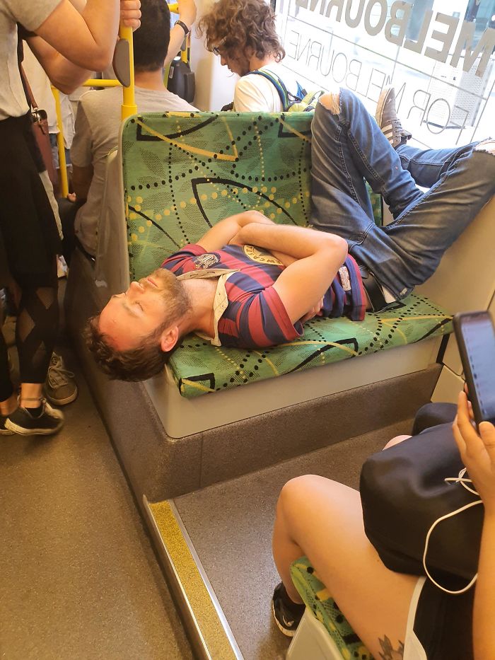 On A Packed Melbourne Tram