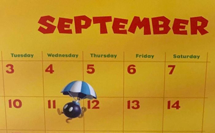 There’s A Bomb On September 11 On This Super Mario Calendar