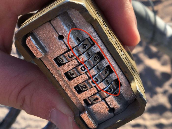 Was Locked Out Of The Job Site Till I Figured Out The Combination Lines Up At The Top Instead Of The Middle Like Every Other Lock On The Planet.